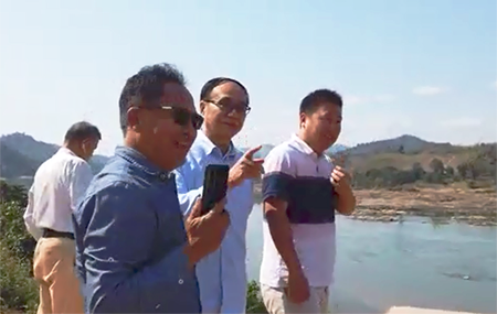 On January 28, 2023, Du Zhizheng inspected the project in Laos section of Mekong River